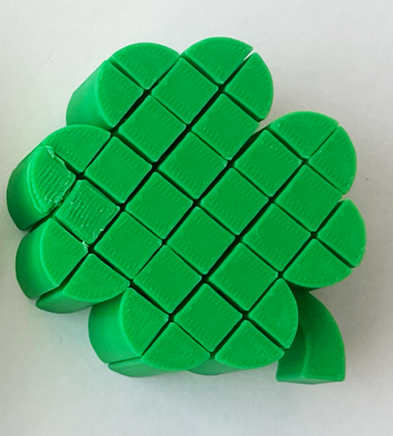 Mom’s St Patrick's Day Lucky Clover Fidget Toy Small and Large- - High-Quality 3D Printed Articulated Lucky Clover for Tabletop Tactile Play