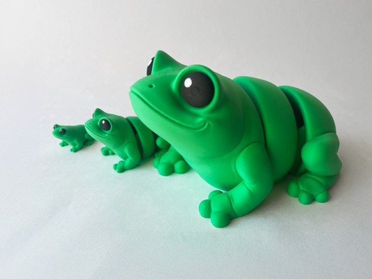 Classic Green Frog Flexi Toy Figurine for Tactile Learning Play!
