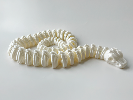 Halloween Bone Shiny White Skeleton Snake Toy