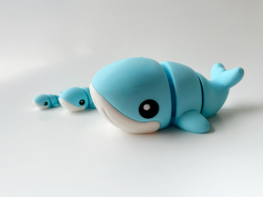 Baby Blue Whale Toy for Marine Tactile Learning Play!