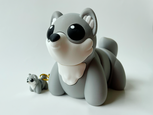 Grey Wolf Flexi Toy Figurine for Fun Play!