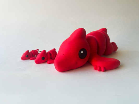 Red Pterodactyl Dinosaur Flexi Toy Figurine for STEM Learning Play!