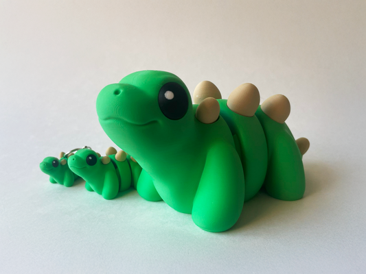 Dino Green Stegosaurus Dinosaur Flexi Toy Figurine for STEM Learning Play!