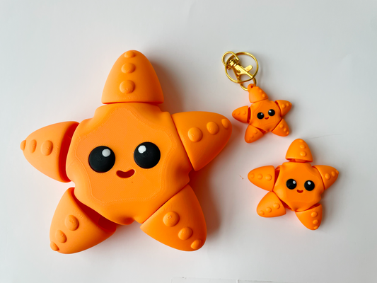 Orange Starfish Toy for Marine Tactile Learning Play!