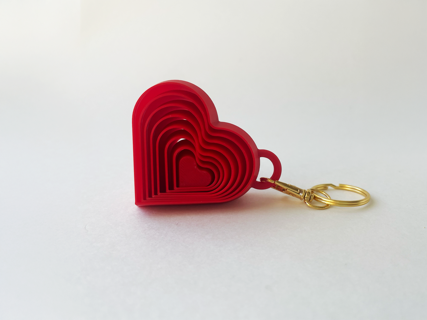 Mom’s Layered Heart Fidget Toy Keychain- High-Quality 3D Printed Keychain Heart for your loved ones