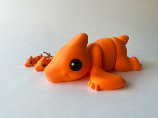 Orange Pterodactyl Dinosaur Flexi Toy Figurine for STEM Learning Play!