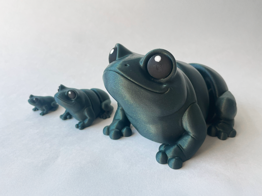 Galaxy Green Frog Flexi Toy Figurine for Decor and Play!