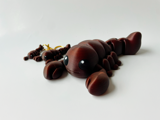 3-D Printed Scorpion Toy in Galaxy Brown