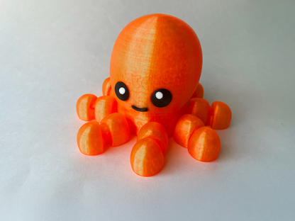 Orange Octopus Flexi Toy Marine Animal for Tactile Learning Play!