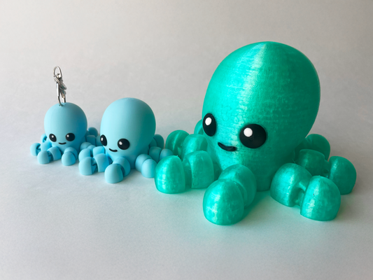 Blue Octopus Flexi Toy Marine Animal for Tactile Learning Play!