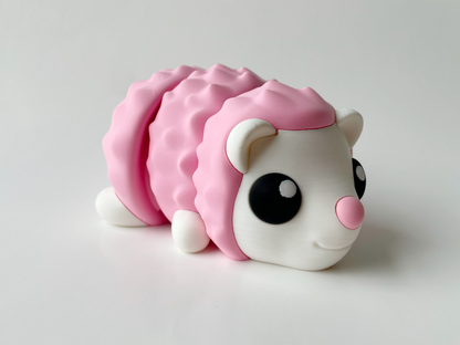 Pink Hedgehog Flexi Toy Figurine for Tactile Learning Play!