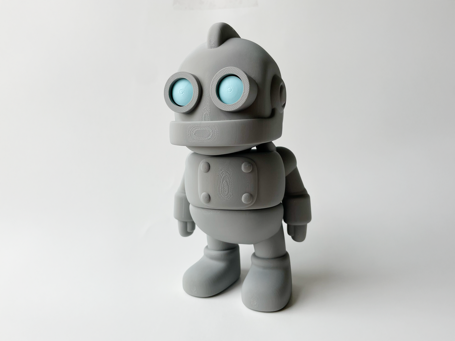 Classic Grey Iron Giant Robot Flexi 3D Printed Toy