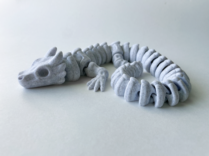 Skull Dragon Toy in a Marble Texture for Fun Pretend Fantasy Dragon Play for Kids and Teens