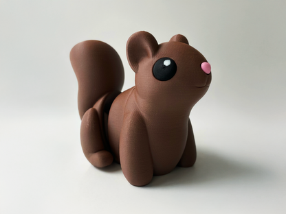 Brown Squirrel Toy: 3D Printed Woodland Animal