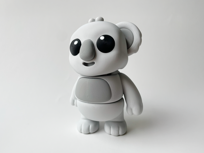 Classic Grey Koala Flexi Toy Figurine for Tactile Learning Play!