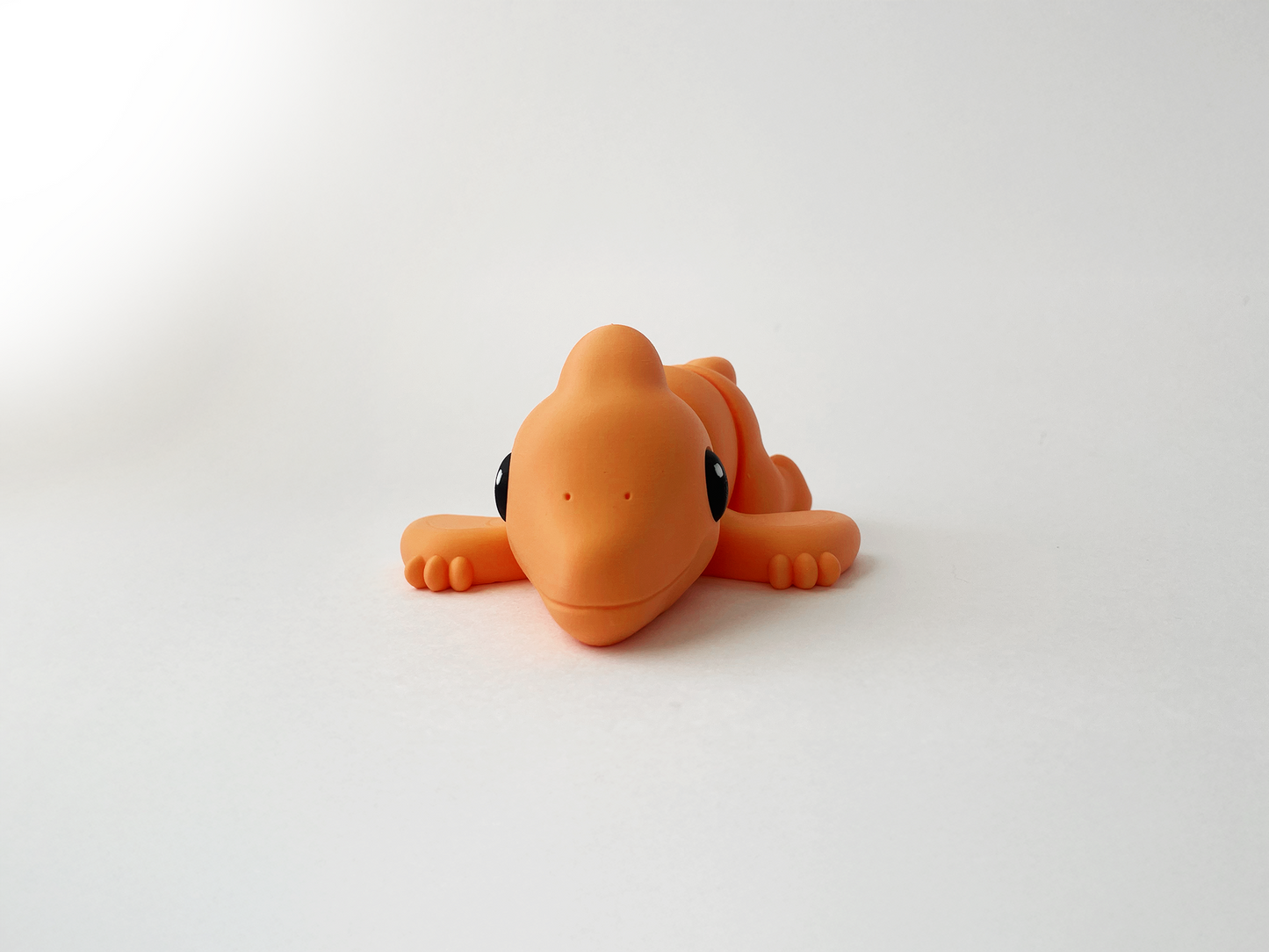 Zou's Large Orange Pterodactyl Fidget Toy- - High-Quality 3D Printed Articulated Pterodactyl for Tabletop Tactile Play