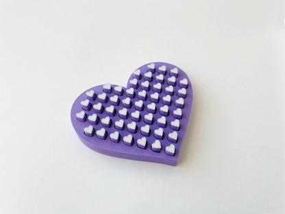 Mom’s Tactile Purple Heart Fidget Toy- - High-Quality 3D Printed Heart for Tactile Play
