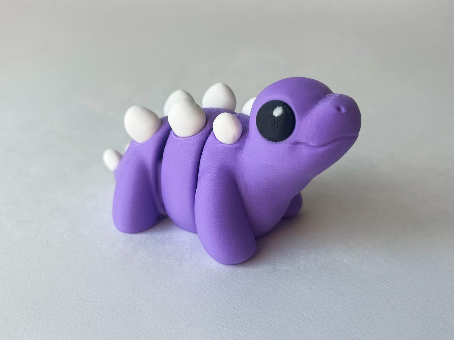 Purple Stegosaurus Dinosaur Flexi Toy Figurine for STEM Learning Play!