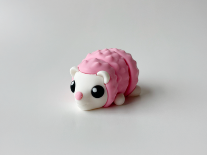 Pink Hedgehog Flexi Toy Figurine for Tactile Learning Play!
