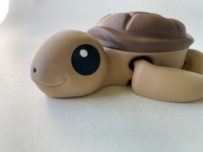 Larry the Large Brown Sea Turtle Premium Toy for Fun Marine Animal Pretend Play and Tactile STEM Learning