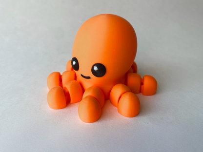 Orange Octopus Flexi Toy Marine Animal for Tactile Learning Play!