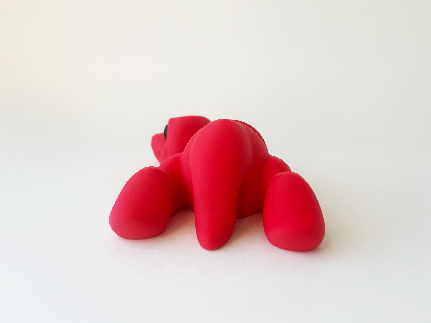 ZOU's Red T-Rex Dino Fidget Toy - Medium High-Quality 3D-Printed Articulated Buddy with Tiki-Taka Noise for Indoor and Outdoor Play & Stress Relief