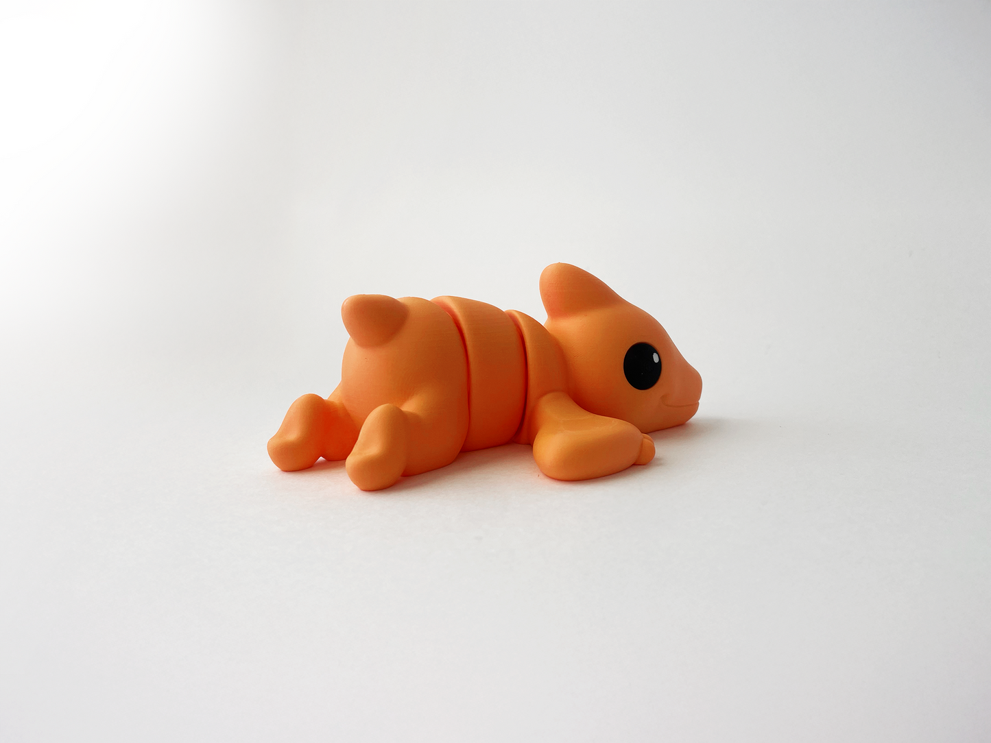 Zou's Large Orange Pterodactyl Fidget Toy- - High-Quality 3D Printed Articulated Pterodactyl for Tabletop Tactile Play