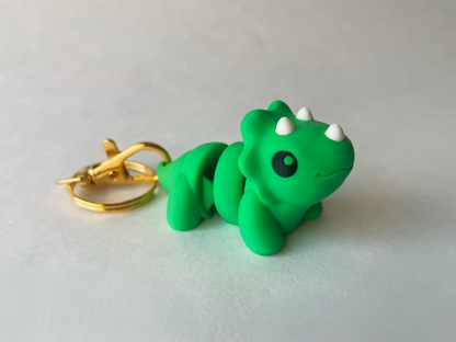 Dino Green Triceratops Dinosaur Flexi Toy Figurine for Tactile Learning Play!