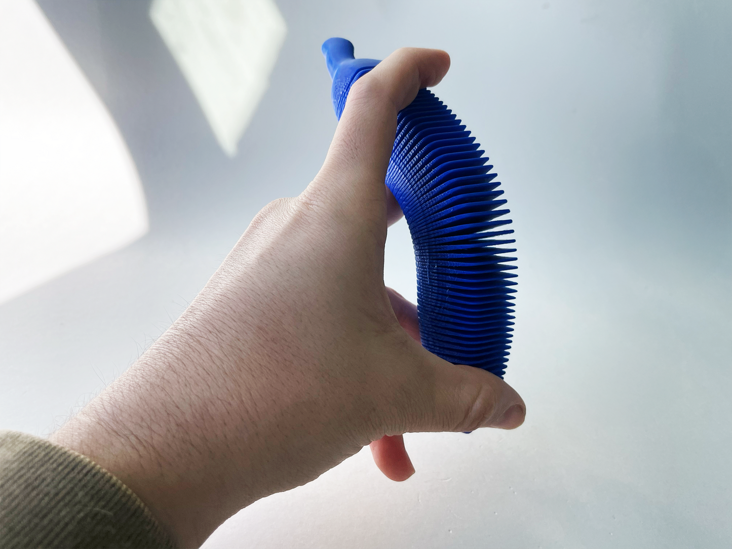 Blue Flexi Banana Fidget Toy for Pretend Tactile STEM Play