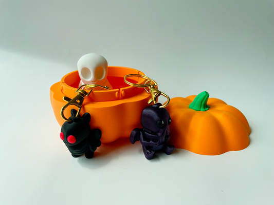 Halloween Pumpkin Filled with Little TikiTaka Flexi Toys for Fun Decor & Play