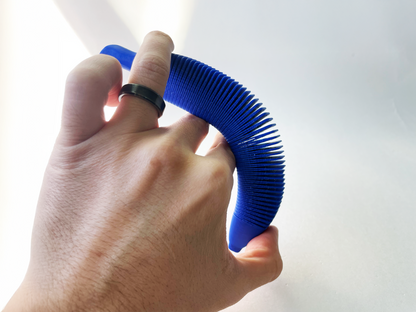 Blue Flexi Banana Fidget Toy for Pretend Tactile STEM Play