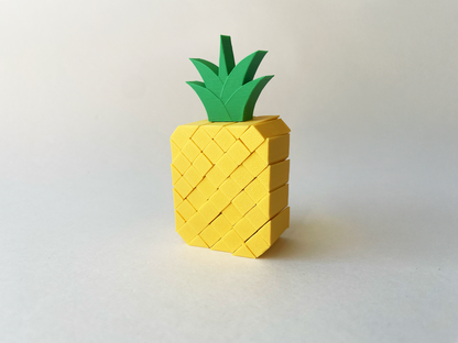 Patrick’s Yellow Pineapple Fidget Toy- - High-Quality 3D Printed Articulated Pineapple Fidget for Tabletop Tactile Play