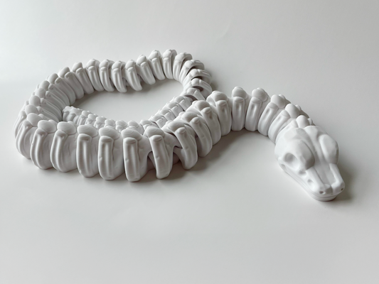 Halloween Bone White Skeleton Snake Toy