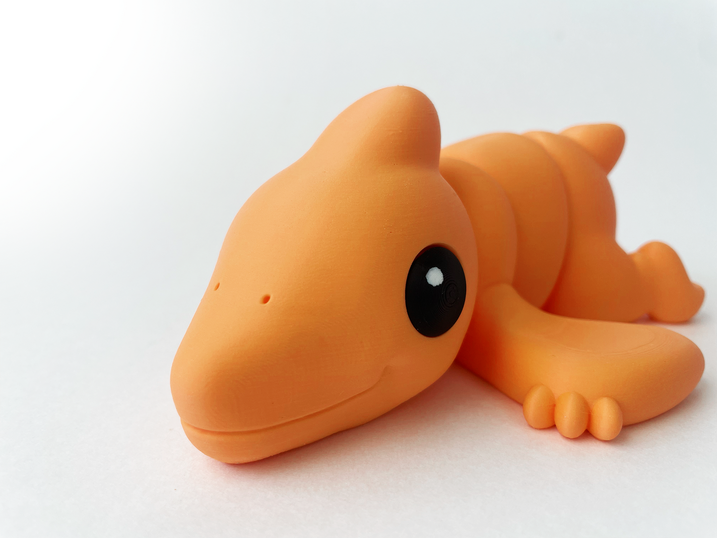 Zou's Large Orange Pterodactyl Fidget Toy- - High-Quality 3D Printed Articulated Pterodactyl for Tabletop Tactile Play