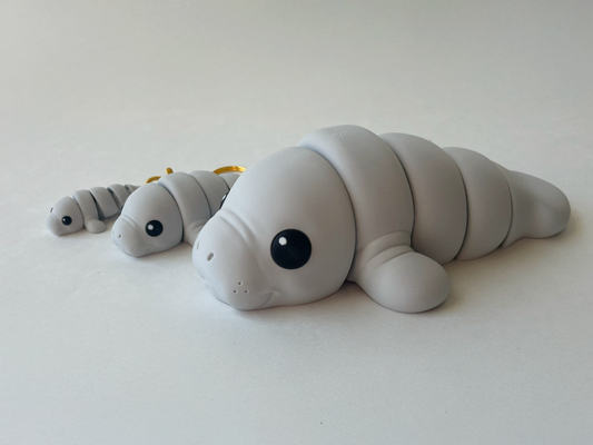 Gray Manatee Flexi Toy Marine Animal for Tactile Learning Play!
