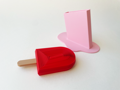 Summer's Red Popsicle Fidget Toy Large- - High-Quality 3D Printed Articulated Popsicle Fidget for Tabletop Tactile Play