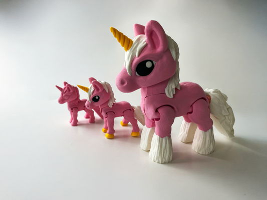 Big Pink Posable Unicorn Toy