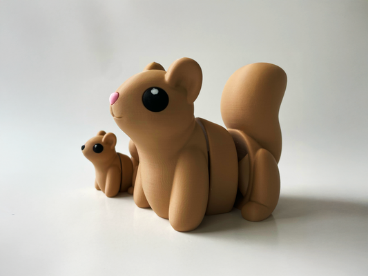 Latte Squirrel Toy: 3D Printed Woodland Animal Figure