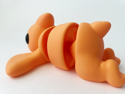 Zou's Large Orange Pterodactyl Fidget Toy- - High-Quality 3D Printed Articulated Pterodactyl for Tabletop Tactile Play
