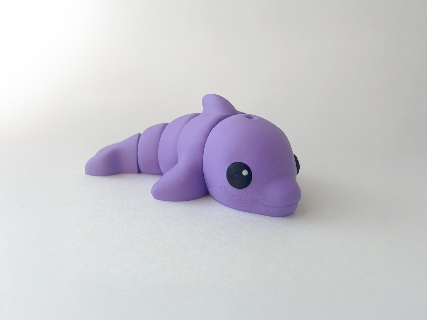 ZOU's Purple Dolphin Fidget Toy - Medium High-Quality 3D-Printed Articulated Buddy with Tiki-Taka Noise for Indoor and Outdoor Play & Stress Relief