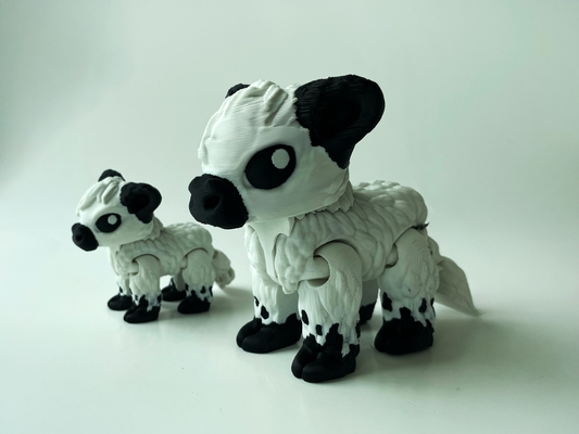 Daisy, the Black & White Posable Mountain Cow