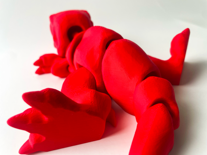 Big Red T-Rex: Posable 3D Printed Dinosaur by Cinderwing3D