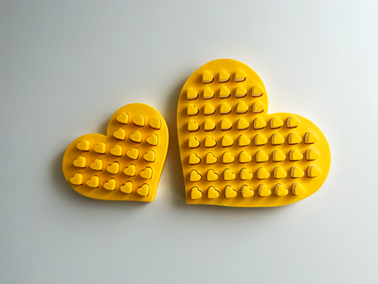 Mom’s Tactile Yellow Heart Fidget Toy for Pretend Loving Play