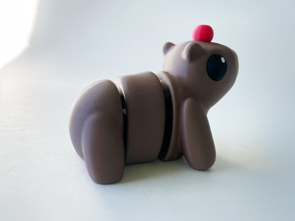 Chocolate Brown Capybara Fidget Toy for Pretend Play and STEM Learning for Kids