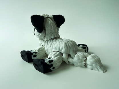 Daisy, the Black & White Posable Mountain Cow