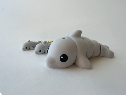 Gray Dolphin Flexi Toy Marine Animal for Tactile Learning Play!