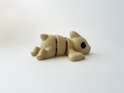Zou's Solid Beige Pterodactyl Fidget Toy- - High-Quality 3D Printed Articulated Pterodactyl for Tabletop Tactile Play & Stress Relief