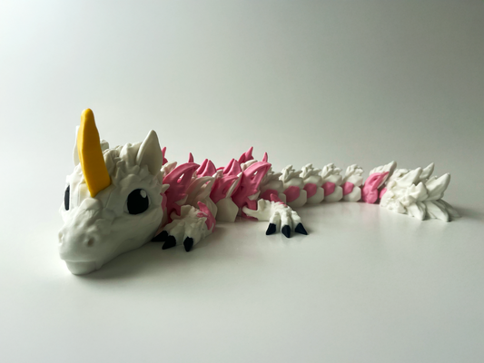 3D Printed Unicorn Dragon: Cinderwing3D Fantasy Creature