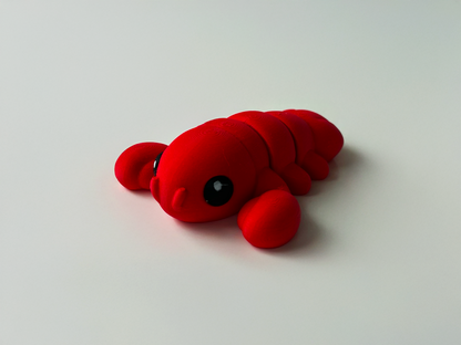 3D Printed Red Lobster Toy: Marine Animal Pretend Play