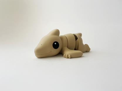 Zou's Solid Beige Pterodactyl Fidget Toy- - High-Quality 3D Printed Articulated Pterodactyl for Tabletop Tactile Play & Stress Relief